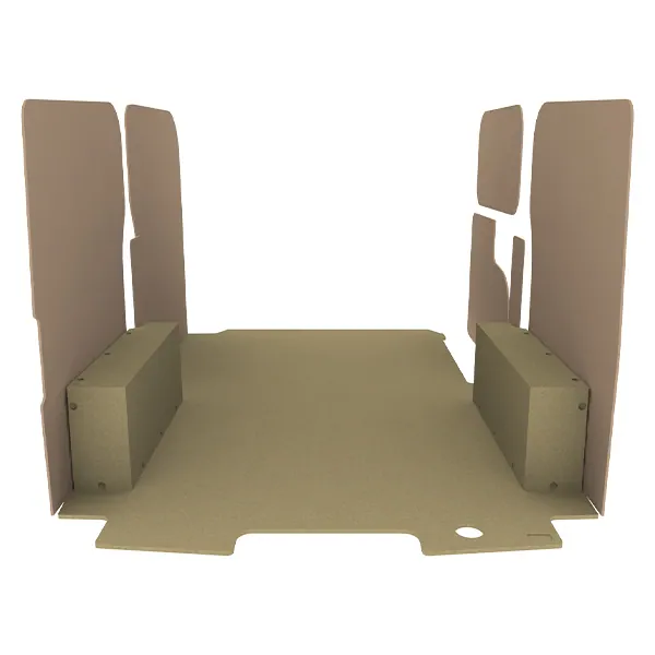 Habillage bois natural K2 aggloméré + MDF / Portes arrière incluses équipement pour utilitaire Ford E Transit Custom 2024 