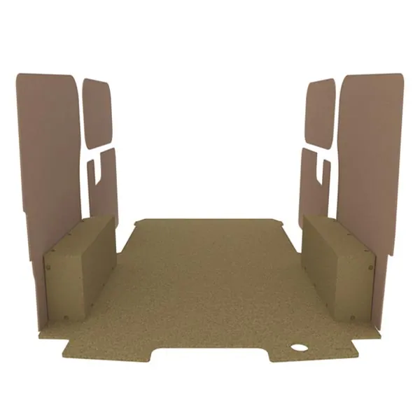 Habillage bois natural K2 aggloméré + MDF / Portes arrière incluses équipement pour utilitaire Volkswagen Transporter 7 