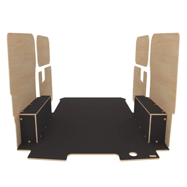 Habillage bois natural K4AD CP antidérapant équipement pour utilitaire Ford E Transit Custom 2024 