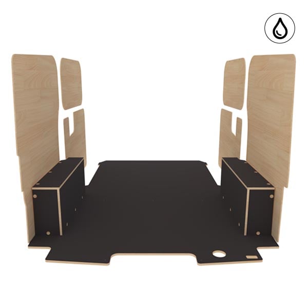 Habillage bois natural K5 CP antidérapant + vernis équipement pour utilitaire Volkswagen Transporter 7 