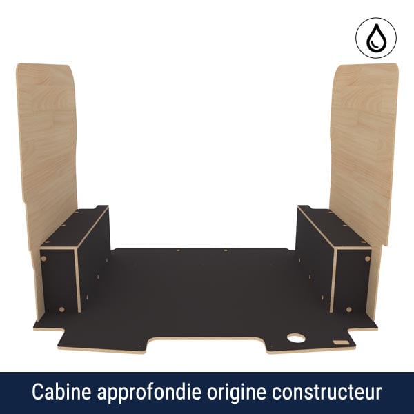 Habillage bois natural K5 CP antidérapant + vernis équipement pour utilitaire Volkswagen Transporter 7 