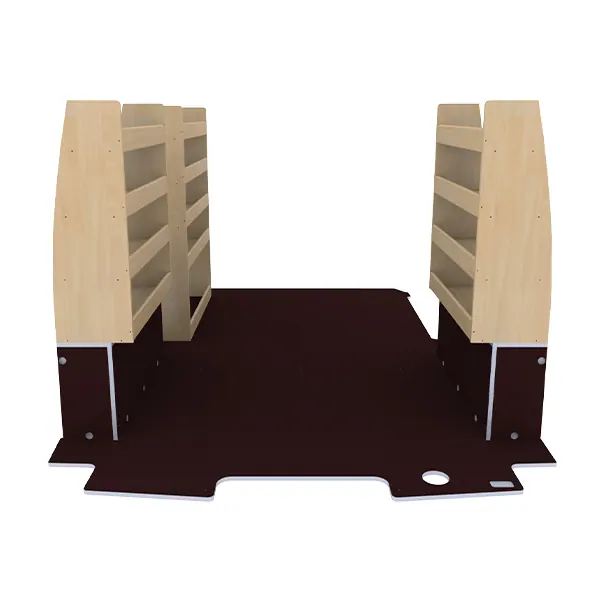 Aménagement bois optimum K4AD CP antidérapant équipement pour utilitaire Ford E Transit Custom 2024 