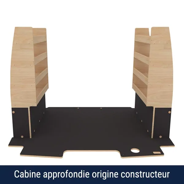 Aménagement bois optimum K4AD CP antidérapant équipement pour utilitaire Ford E Transit Custom 2024 