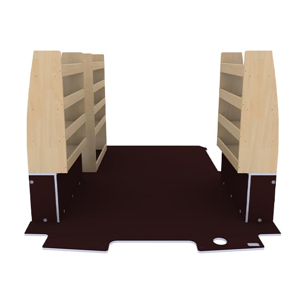 Aménagement bois optimum K4AD CP antidérapant équipement pour utilitaire Volkswagen Transporter 7 