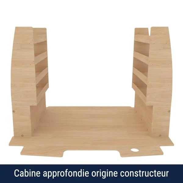 Aménagement bois optimum K4 CP brut équipement pour utilitaire Ford E Transit Custom 2024 