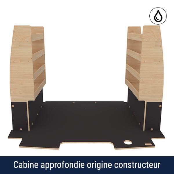 Aménagement bois optimum K5 CP antidérapant + vernis équipement pour utilitaire Volkswagen Transporter 7 