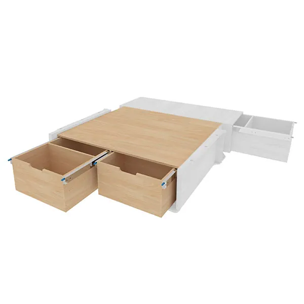 Double plancher arrière avec coulisses hauteur 300mm équipement pour utilitaire Ford E Transit Custom 2024 