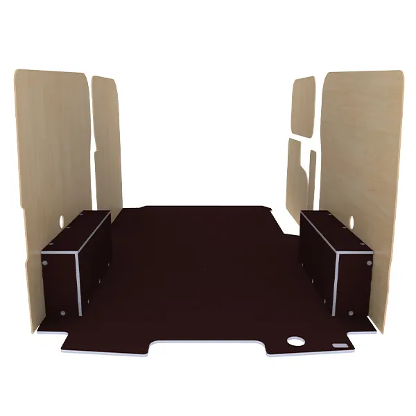 Habillage bois natural K4AD CP antidérapant équipement pour utilitaire Ford E Transit Custom 2024 