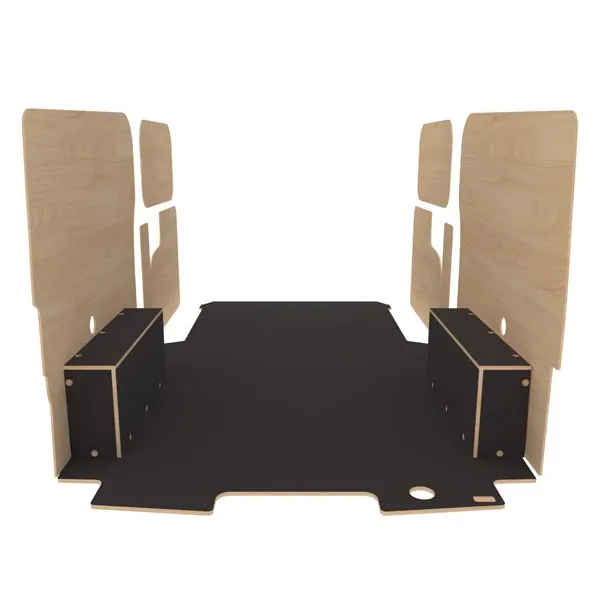 Habillage bois natural K4AD CP antidérapant équipement pour utilitaire Ford E Transit Custom 2024 