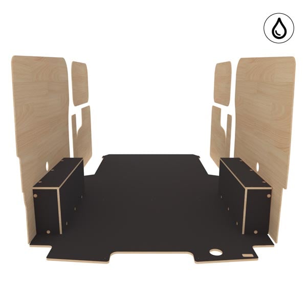 Habillage bois natural K5 CP antidérapant + vernis équipement pour utilitaire Volkswagen Transporter 7 