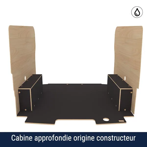 Habillage bois natural K5 CP antidérapant + vernis équipement pour utilitaire Ford E Transit Custom 2024 