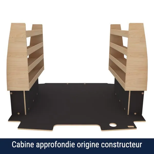 Aménagement bois optimum K4AD CP antidérapant équipement pour utilitaire Ford E Transit Custom 2024 