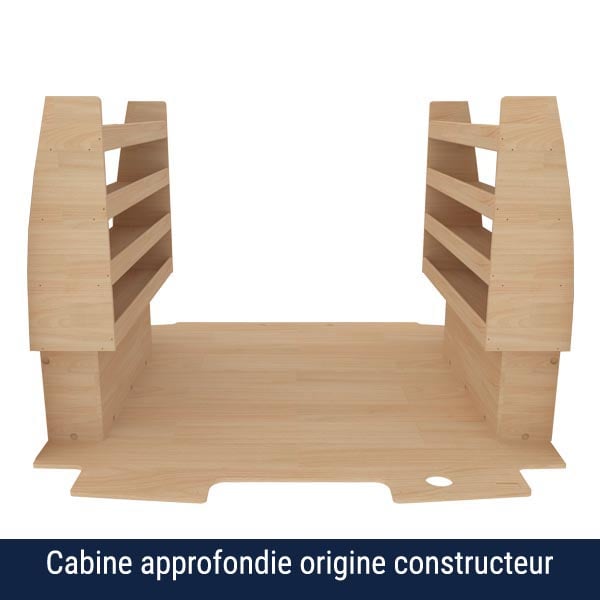 Aménagement bois optimum K4 CP brut équipement pour utilitaire Volkswagen Transporter 7 