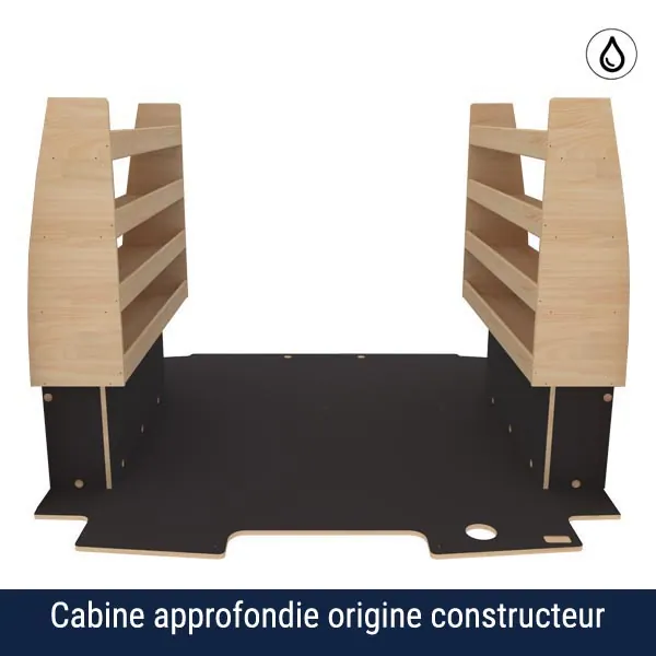 Aménagement bois optimum K5 CP antidérapant + vernis équipement pour utilitaire Volkswagen Transporter 7 