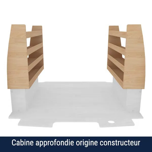 Pack casiers bois équipement pour utilitaire Ford E Transit Custom 2024 