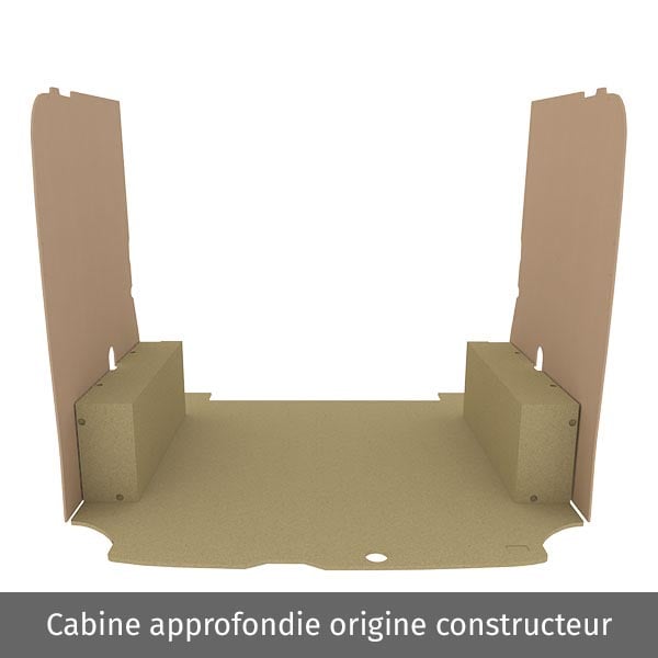 Habillage bois natural K2 aggloméré + MDF / Portes arrière incluses équipement pour utilitaire Ford Custom 2013 