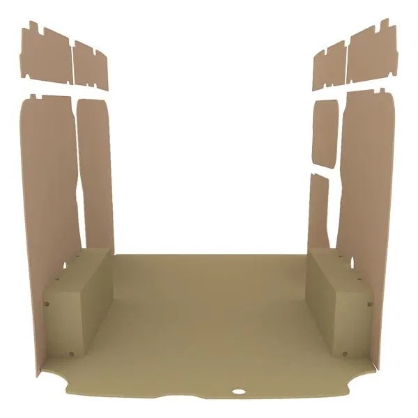 Habillage bois natural K2 aggloméré + MDF / Portes arrière incluses équipement pour utilitaire Ford Custom 2013 