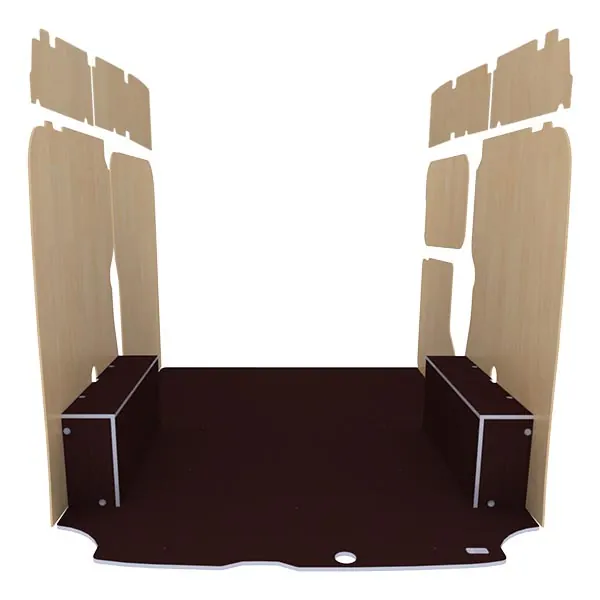 Habillage bois natural K4AD CP antidérapant équipement pour utilitaire Ford Custom 2013 