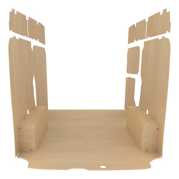 Habillage bois natural K4 CP brut équipement pour utilitaire Ford Custom 2013 