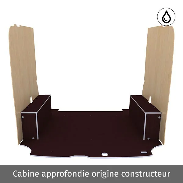Habillage bois natural K5 CP antidérapant + vernis équipement pour utilitaire Ford Custom 2013 