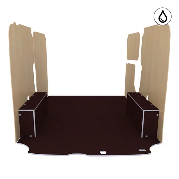 Habillage bois natural K5 CP antidérapant + vernis équipement pour utilitaire Ford Custom 2013 