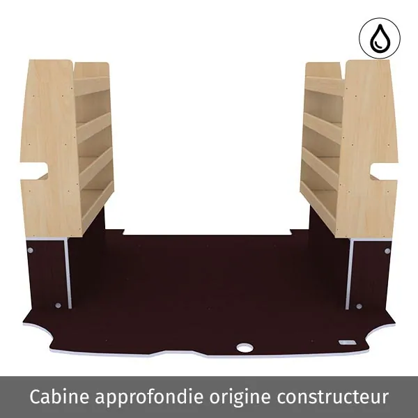 Aménagement bois optimum K5 CP antidérapant + vernis équipement pour utilitaire Ford Custom 2013 