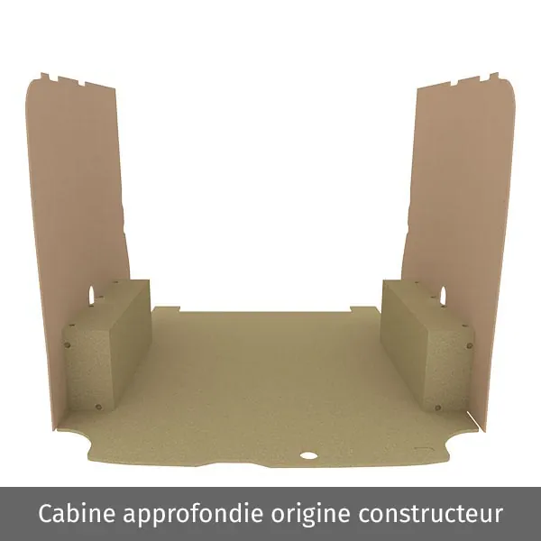 Habillage bois natural K2 aggloméré + MDF / Portes arrière incluses équipement pour utilitaire Ford Custom 2013 