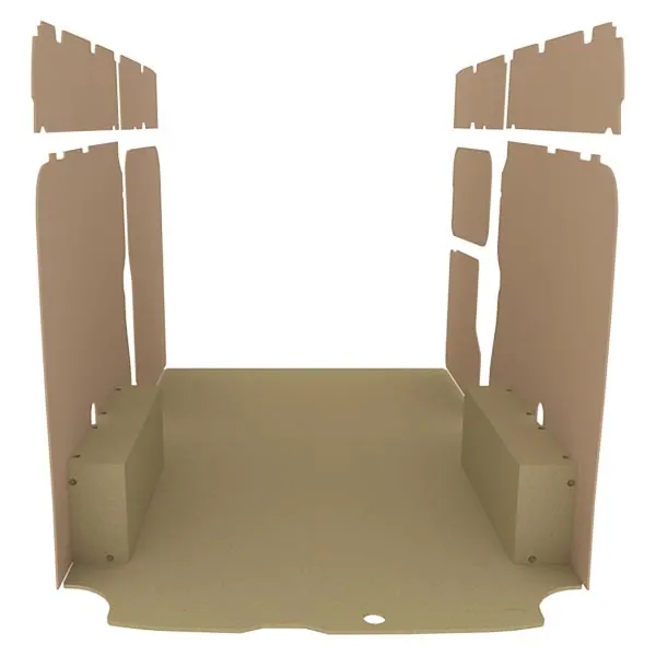 Habillage bois natural K2 aggloméré + MDF / Portes arrière incluses équipement pour utilitaire Ford Custom 2013 