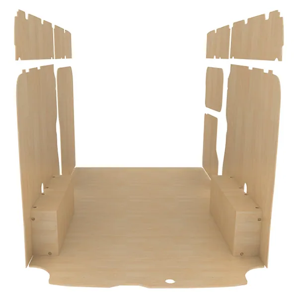 Habillage bois natural K4 CP brut équipement pour utilitaire Ford Custom 2013 