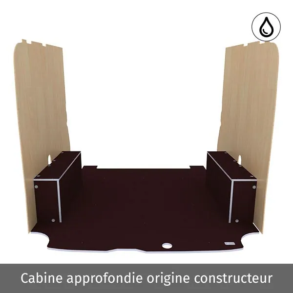 Habillage bois natural K5 CP antidérapant + vernis équipement pour utilitaire Ford Custom 2013 