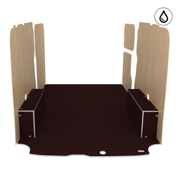 Habillage bois natural K5 CP antidérapant + vernis équipement pour utilitaire Ford Custom 2013 