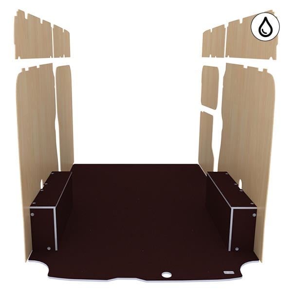 Habillage bois natural K5 CP antidérapant + vernis équipement pour utilitaire Ford Custom 2013 