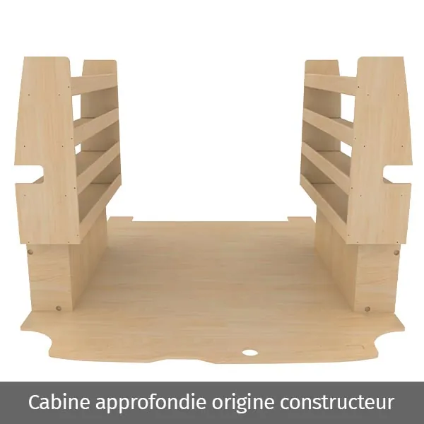 Aménagement bois optimum K4 CP brut équipement pour utilitaire Ford Custom 2013 
