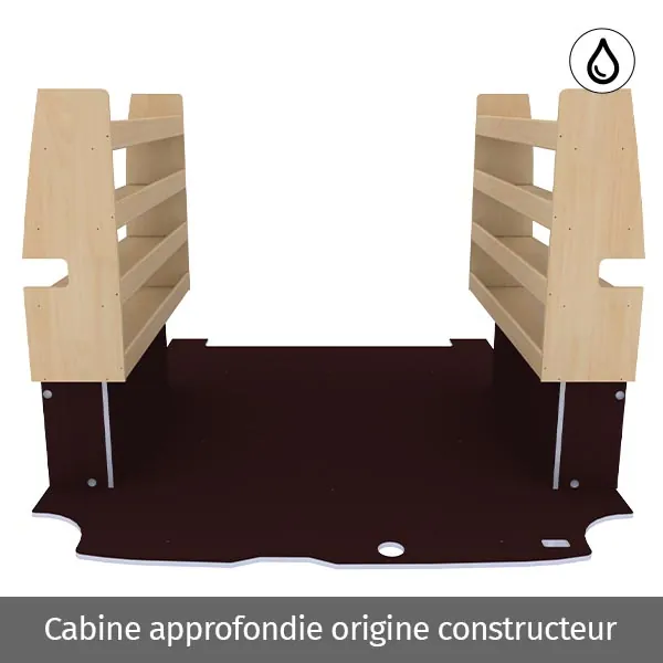 Aménagement bois optimum K5 CP antidérapant + vernis équipement pour utilitaire Ford Custom 2013 