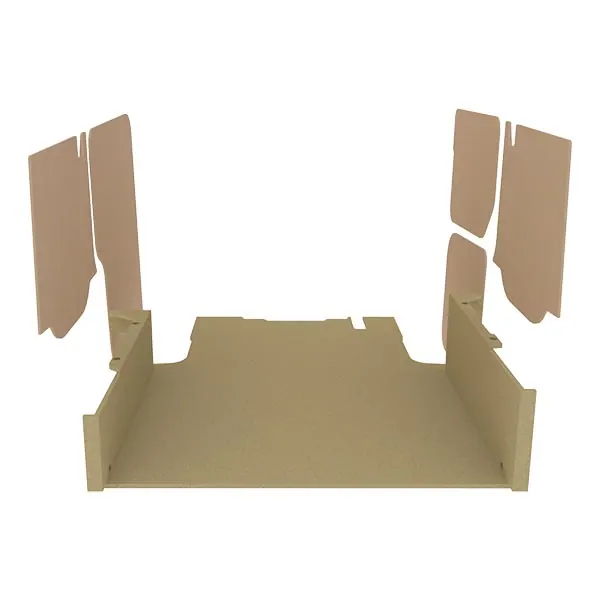 Habillage bois natural K2 aggloméré + MDF / Portes arrière incluses équipement pour utilitaire Ford Connect II 2013 