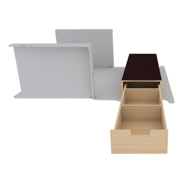 Double plancher latéral avec dessus antidérapant équipement pour utilitaire Ford Connect II 2013 