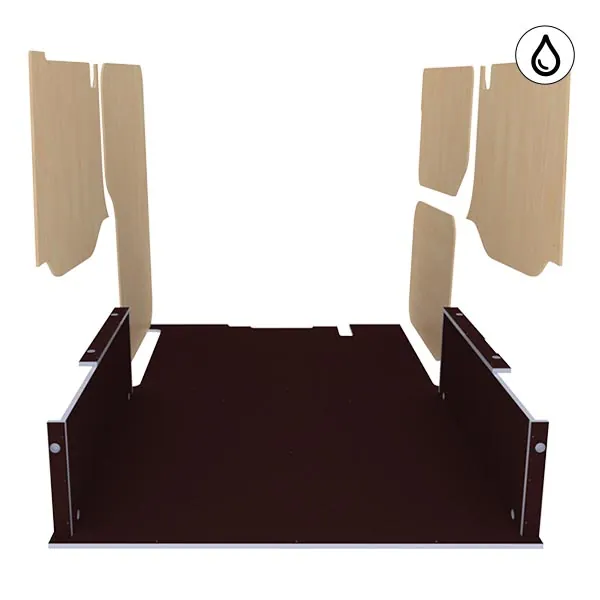 Habillage bois natural K5 CP antidérapant + vernis équipement pour utilitaire Ford Connect II 2013 