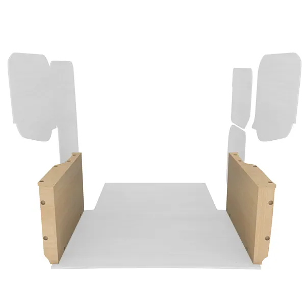 Passage de roues contreplaqué brut équipement pour utilitaire Ford Transit Courier II 2024 
