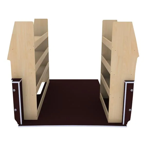Aménagement bois optimum K5 CP antidérapant + vernis équipement pour utilitaire Ford Transit Courier II 2024 