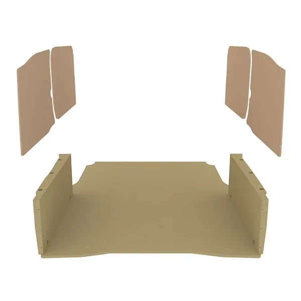 Habillage bois natural K2 aggloméré + MDF / Portes arrière incluses équipement pour utilitaire Peugeot Partner III 2018 