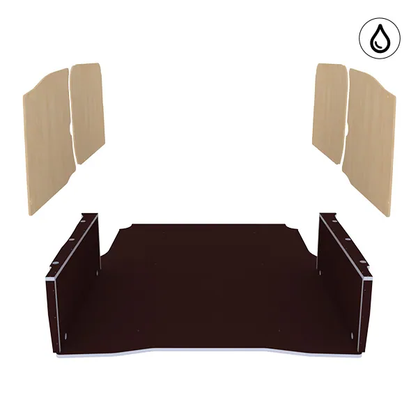 Habillage bois natural K5 CP antidérapant + vernis équipement pour utilitaire Peugeot Partner III 2018 