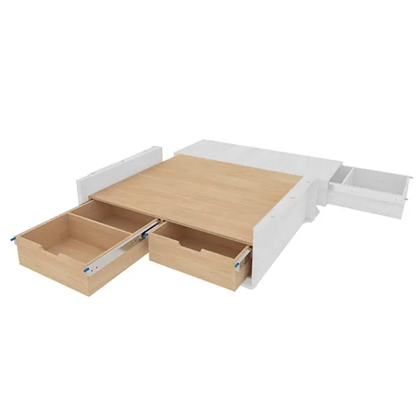 Double plancher arrière avec coulisses équipement pour utilitaire Peugeot Partner III 2018 