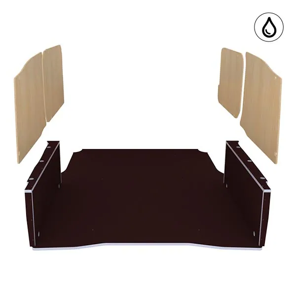 Habillage bois natural K5 CP antidérapant + vernis équipement pour utilitaire Peugeot Partner III 2018 