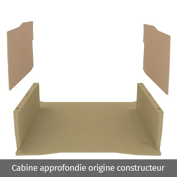 Habillage bois natural K2 aggloméré + MDF / Portes arrière incluses équipement pour utilitaire Peugeot Partner III 2018 