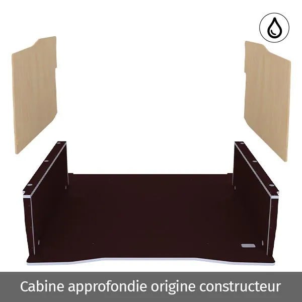 Habillage bois natural K5 CP antidérapant + vernis équipement pour utilitaire Peugeot Partner III 2018 