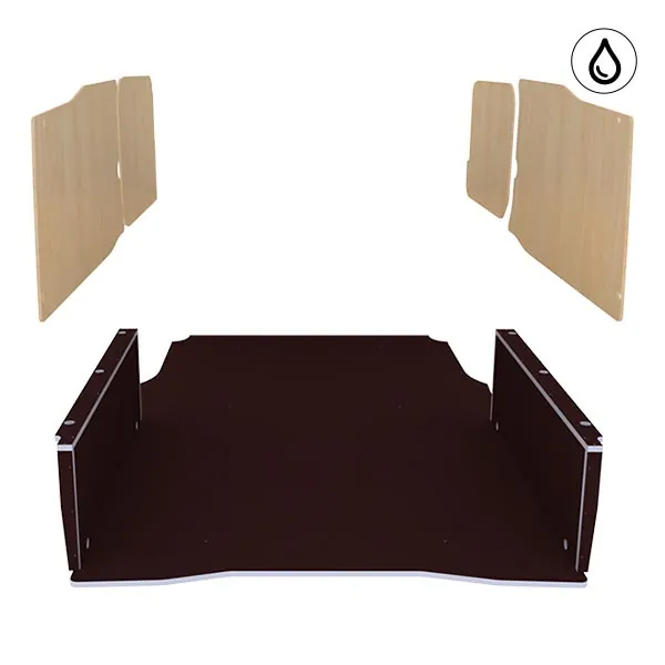 Habillage bois natural K5 CP antidérapant + vernis équipement pour utilitaire Peugeot Partner III 2018 