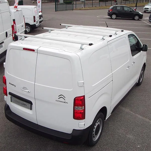 Jeu de 2 barres de toit en aluminium équipement pour utilitaire Citroen E Jumpy III 2020 