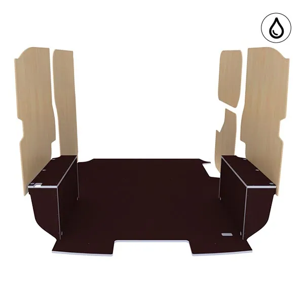 Habillage bois natural K5 CP antidérapant + vernis équipement pour utilitaire Citroen E Jumpy III 2020 