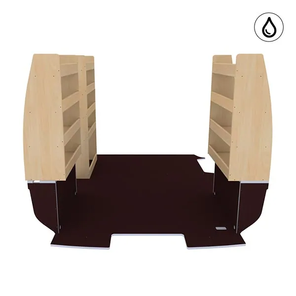 Aménagement bois optimum K5 CP antidérapant + vernis équipement pour utilitaire Citroen E Jumpy III 2020 
