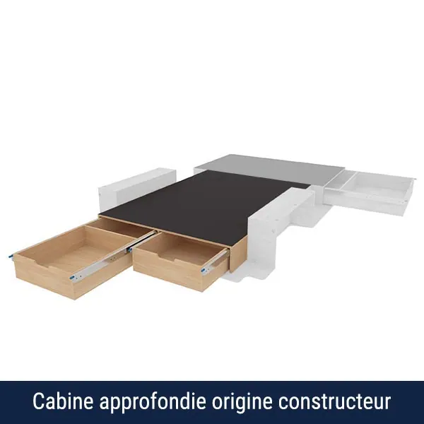 Double plancher arrière avec coulisses et dessus antidérapant équipement pour utilitaire Citroen E Jumpy III 2020 
